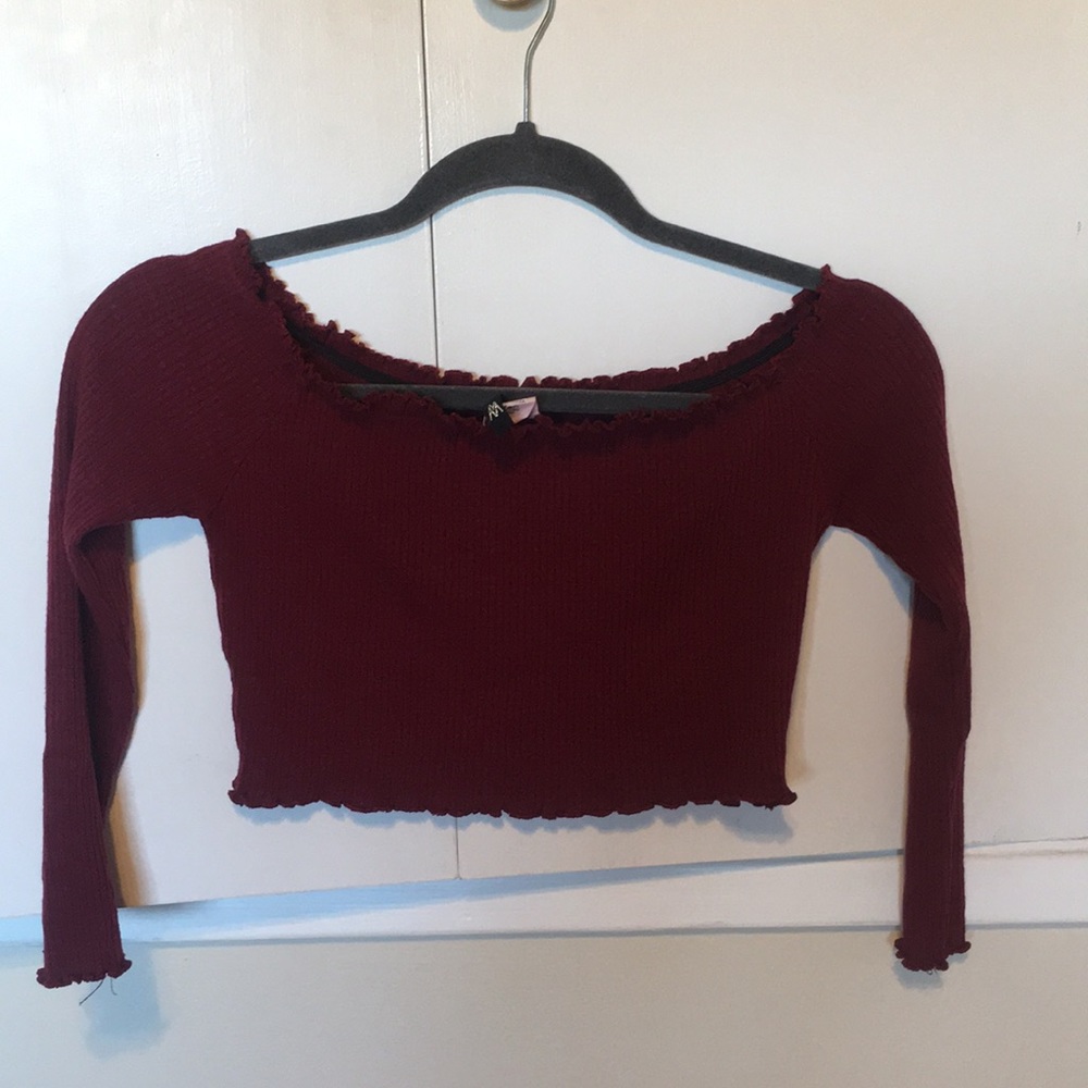 Burgundy crop top